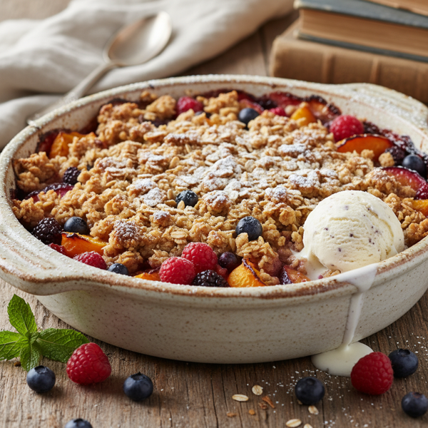 Rustic Oatmeal Fruit Crisp Delight recipe