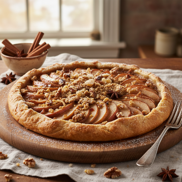 Rustic Pear Tart with Spicy Crumb Topping recipe