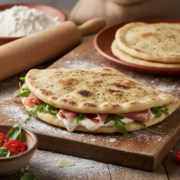 Rustic Piadina: Italian Flatbread Delight recipe