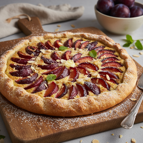 Rustic Plum Frangipane Tart recipe