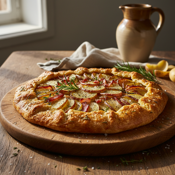 Rustic Provencal Potato and Bacon Galette recipe