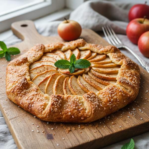 Rustic Puff Pastry Apple Galette recipe