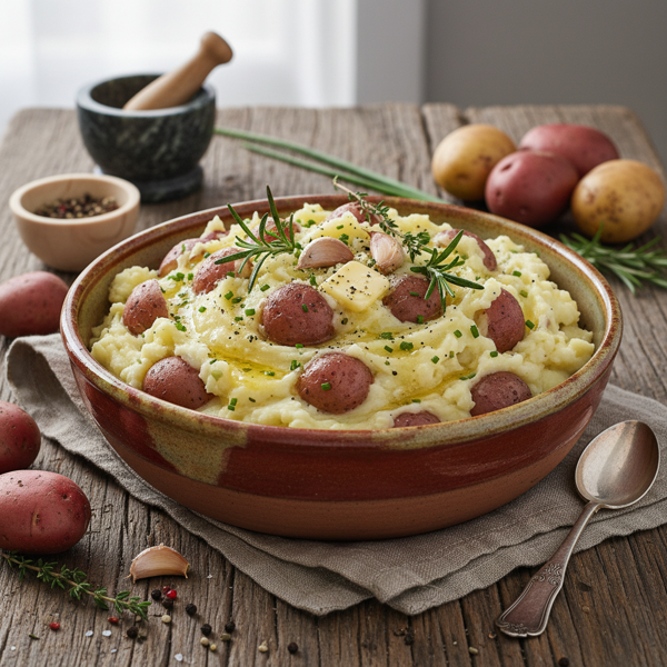 Rustic Red and Russet Mashed Potatoes recipe