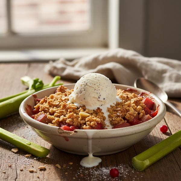 Rustic Rhubarb Crisp Delight recipe