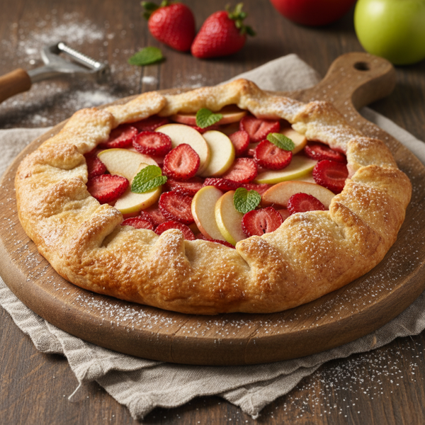 Rustic Strawberry Apple Tart recipe