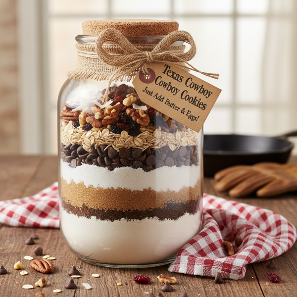 Rustic Texas Cowboy Cookies Jar Mix recipe