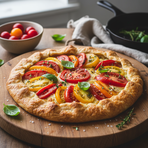 Rustic Tomato and Goat Cheese Tart recipe