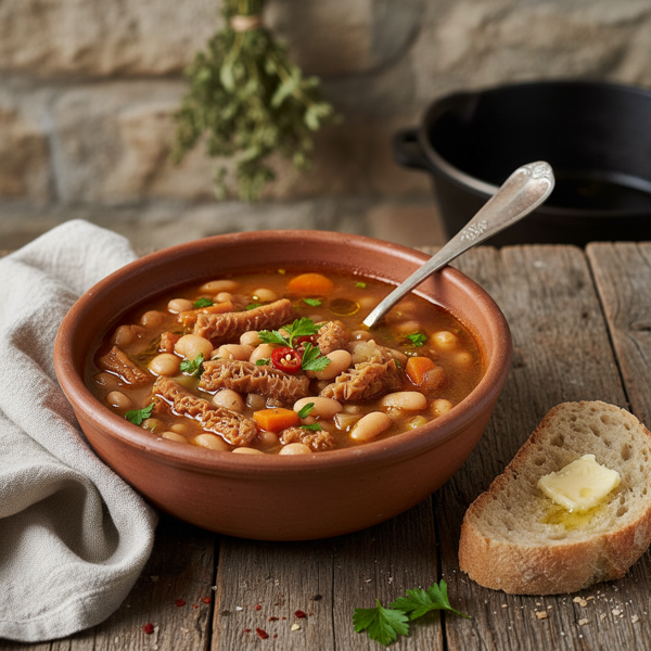 Rustic Tripe and White Bean Soup recipe