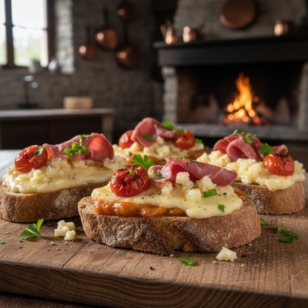 Rustic Valtrompia Canape Bread recipe