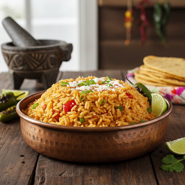 Saffron Infused Mexican Red Rice recipe