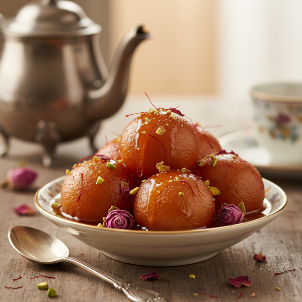 Saffron Rose Gulab Jamun recipe