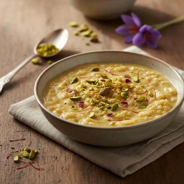 Saffron & Pistachio Kheer recipe