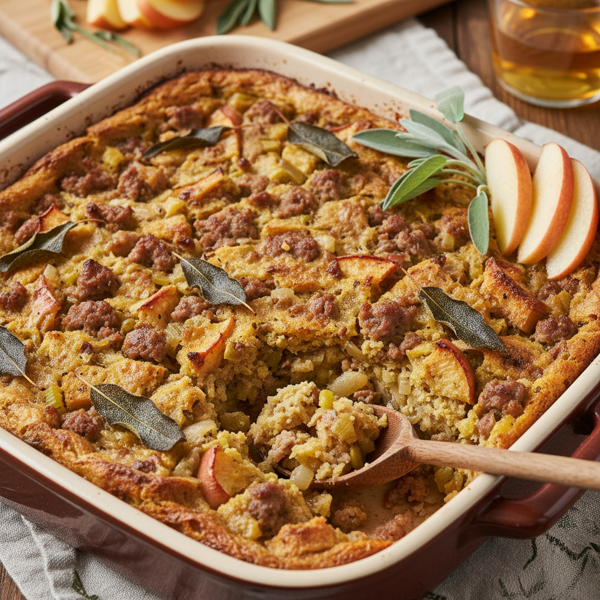 Sage, Sausage, and Apple Harvest Dressing recipe