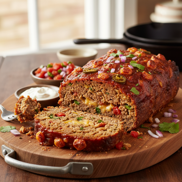 Salsa-Infused Savory Meatloaf recipe