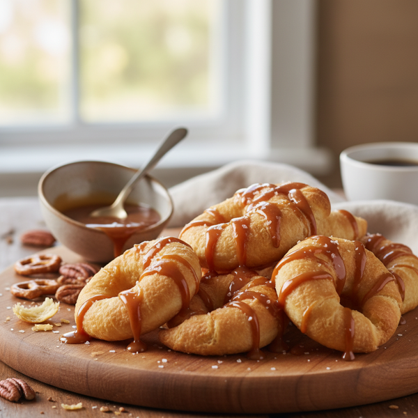Salted Caramel Crescent Doughnuts recipe
