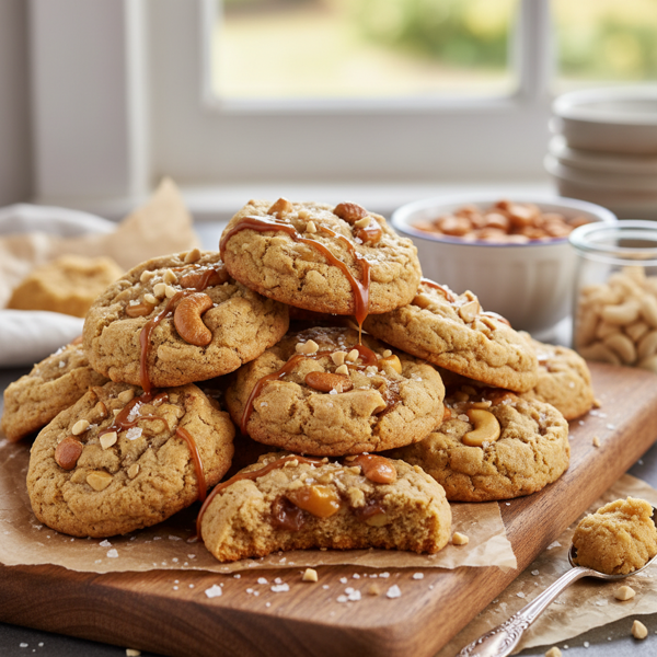 Salty-Sweet Cashew Butterscotch Delight Cookies recipe