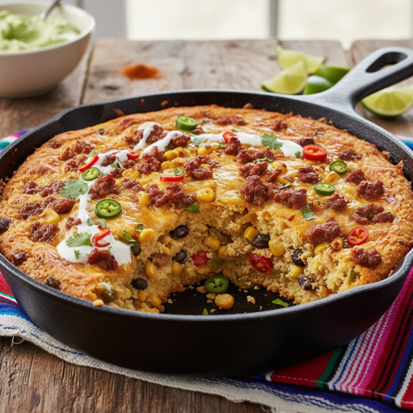 Santa Fe Spicy Cornbread Delight recipe