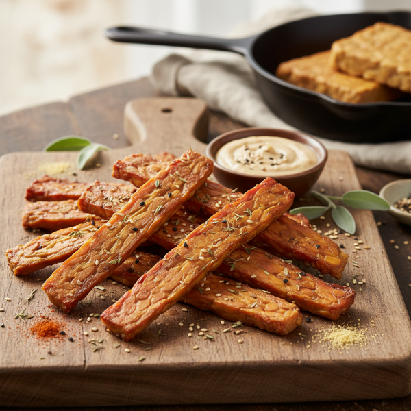 Sattvic Vegan Tempeh Bacon Strips recipe
