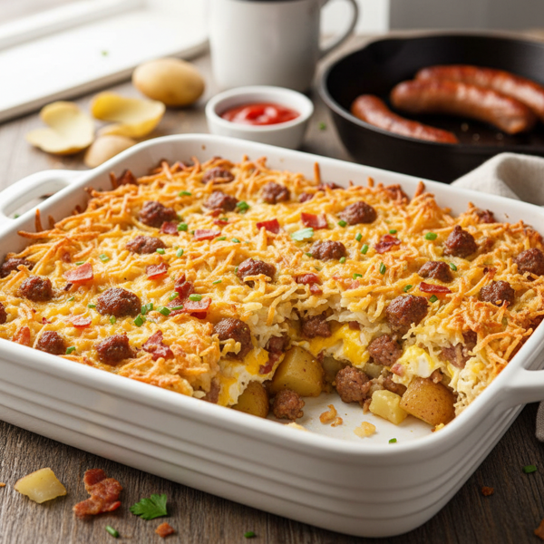 Sausage & Hash Brown Breakfast Bake
