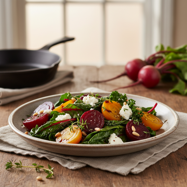 Sautéed Baby Beets with Tender Greens recipe