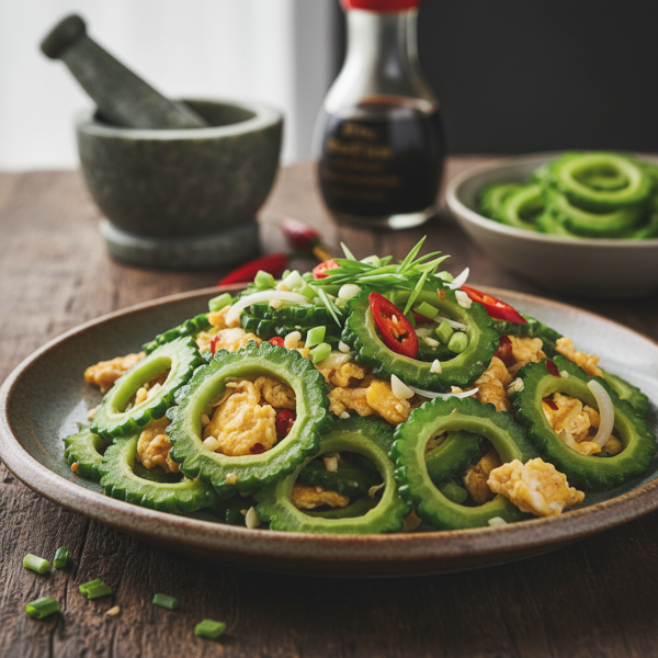 Sautéed Bitter Melon with Eggs recipe