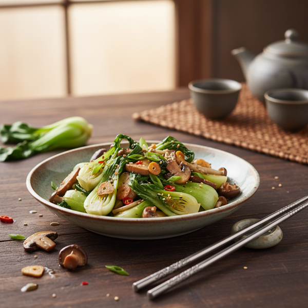 Sautéed Bok Choy & Mushroom Medley recipe