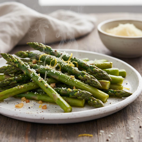 Sautéed Garlic Asparagus with Parmesan recipe