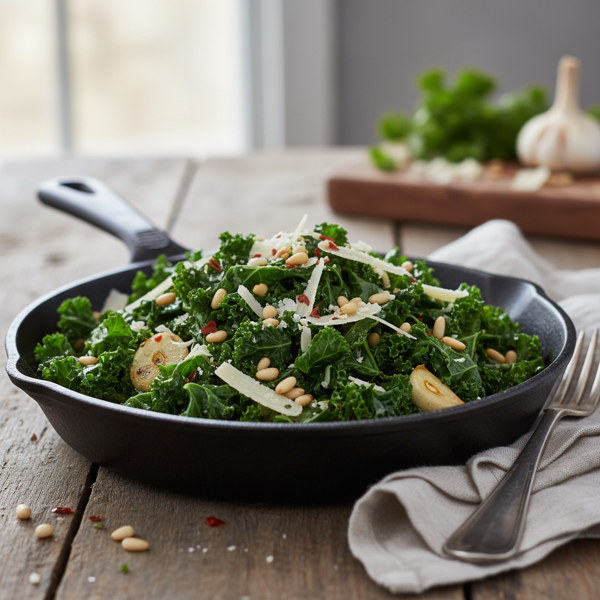 Sautéed Kale Delight with Asiago recipe