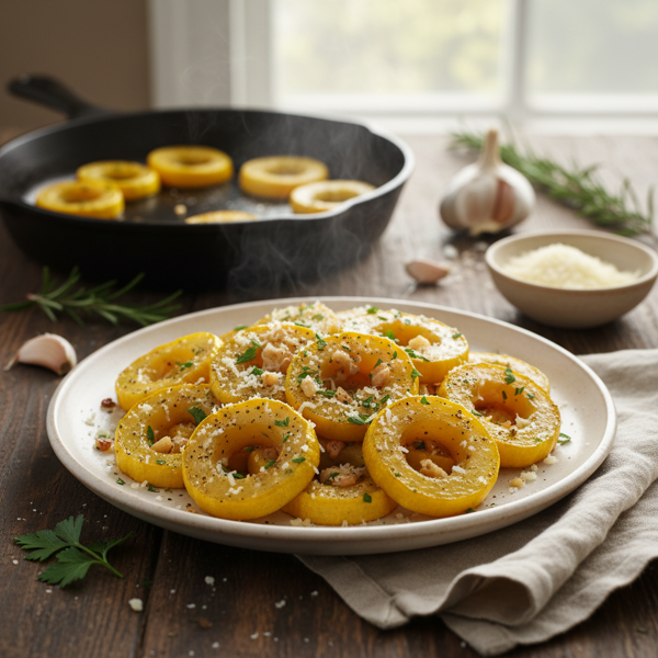 Sautéed Parmesan Garlic Yellow Squash recipe