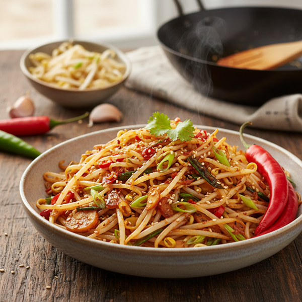 Sautéed Spicy Bean Sprouts Delight recipe