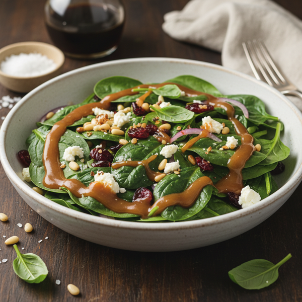 Sautéed Spinach Salad with Tangy Balsamic Dressing recipe