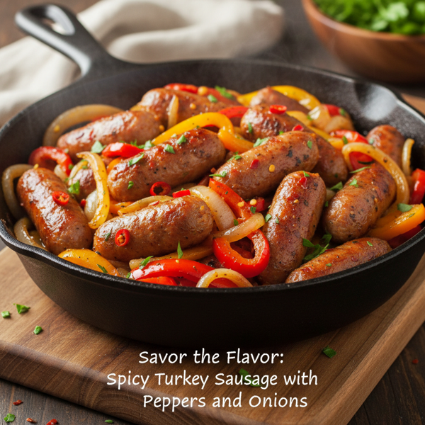 Savor the Flavor: Spicy Turkey Sausage with Peppers and Onions recipe