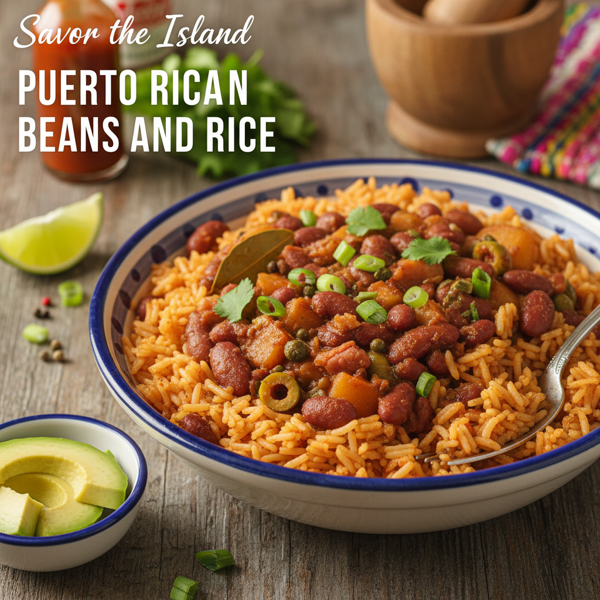 Savor the Island: Puerto Rican Beans and Rice recipe