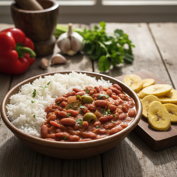 Savor the Islands: Puerto Rican Pink Beans and Rice recipe