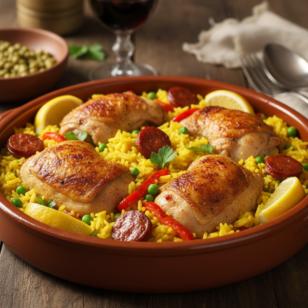 Savor the Spanish Chicken with Golden Rice recipe