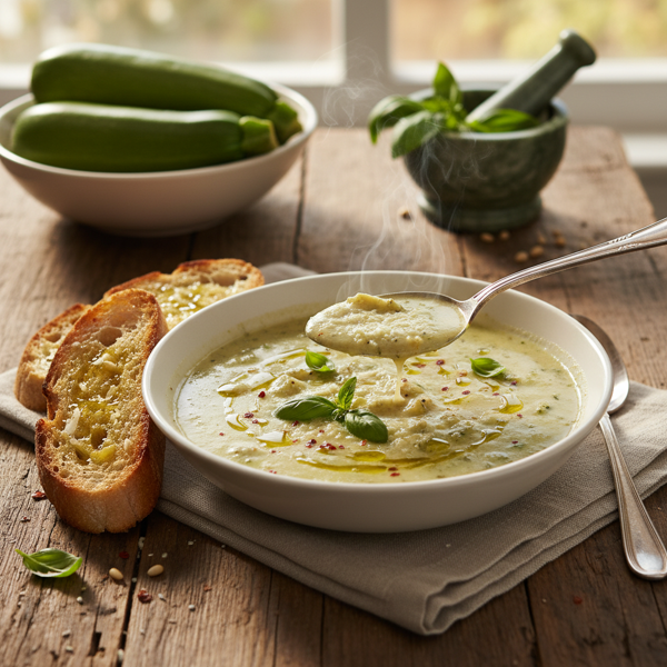 Savoring Neapolitan Zucchini Soup recipe