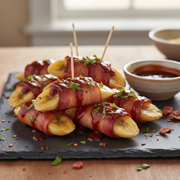 Savory-Sweet BBQ Bacon-Wrapped Banana Bites recipe