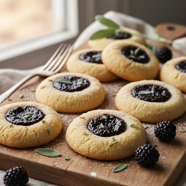 Savory-Sweet Blackberry Sage Thumbprint Cookies recipe