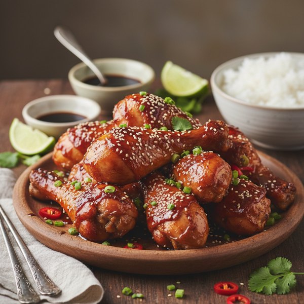 Savory-Sweet Hoisin Glazed Chicken Drumsticks recipe