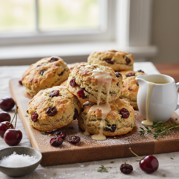Savory-Sweet Irish Cherry Buttermilk Scones recipe