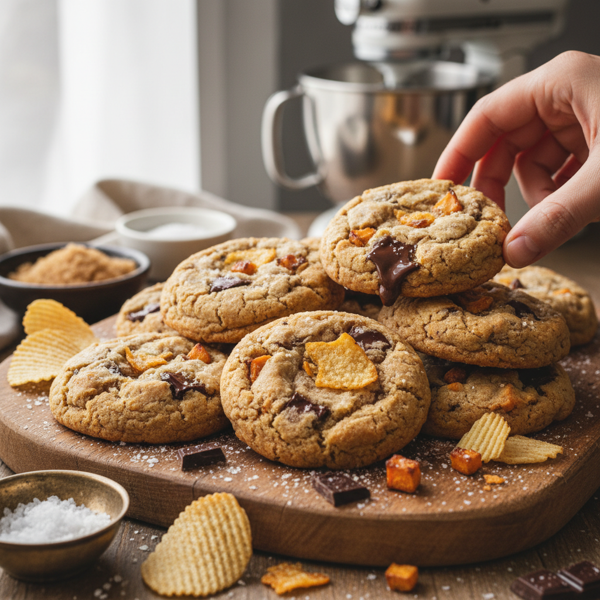 Savory-Sweet Potato Chip Chocolate Chip Cookies recipe