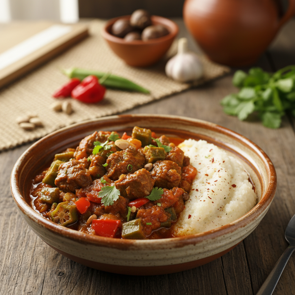 Savory African Okra Delight recipe