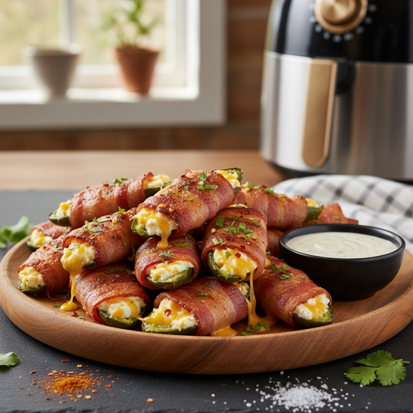 Savory Air-Fryer Bacon-Wrapped Jalapeño Delight recipe