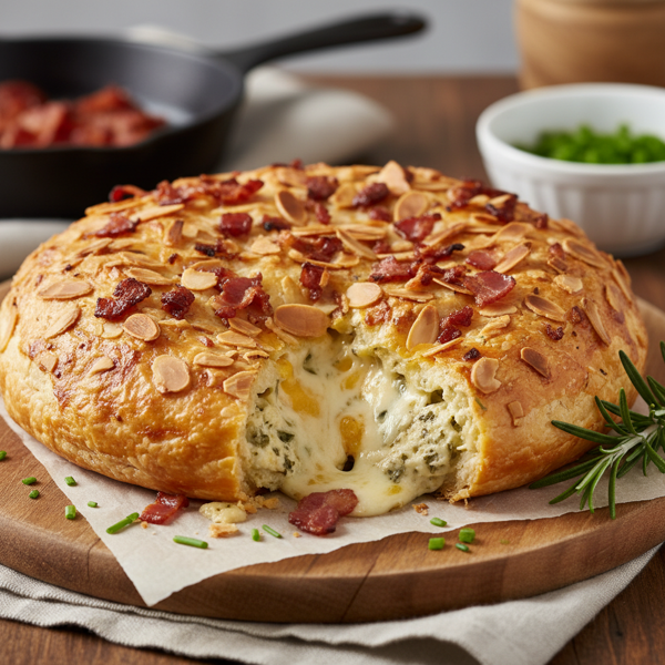 Savory Almond Bacon Cheese Delight recipe