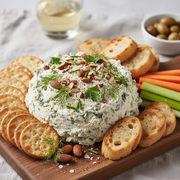 Savory Almond Herb Cheese Spread recipe