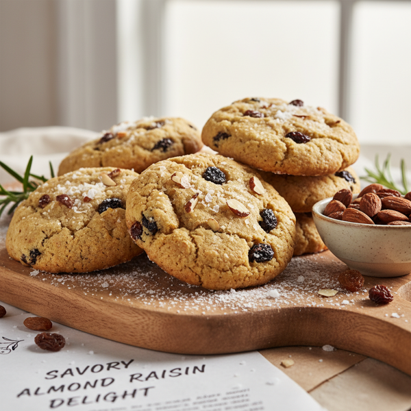 Savory Almond Raisin Delight Cookies recipe