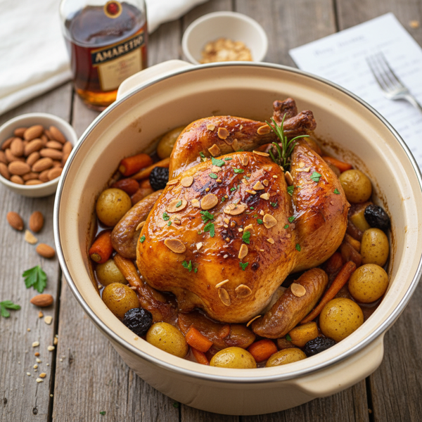 Savory Amaretto-Glazed Chicken in the Crock Pot recipe