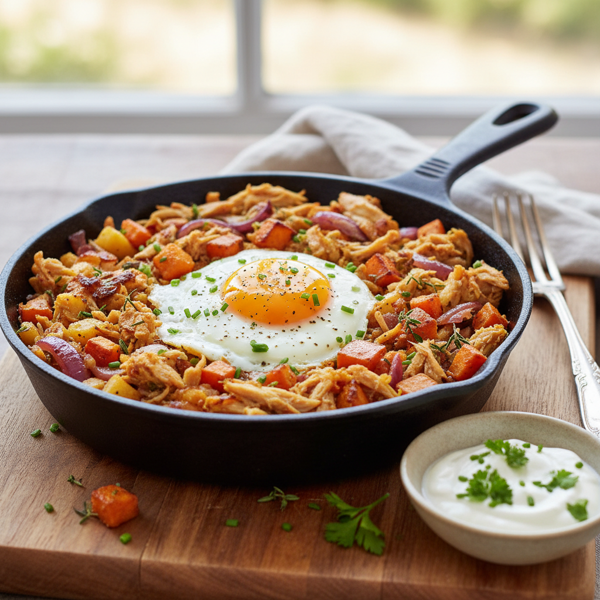Savory Apple-Chicken Hash Delight recipe