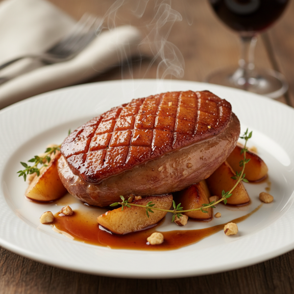 Savory Apple-Glazed Duck Breast recipe