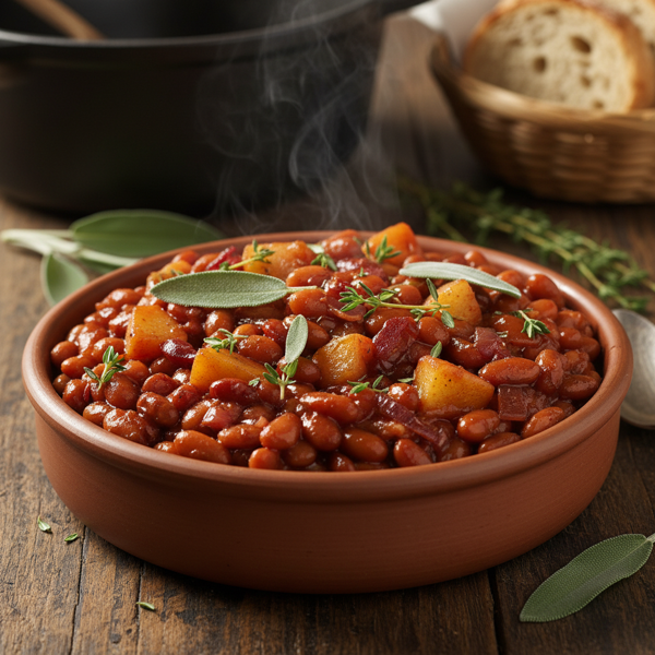 Savory Apple-Infused Baked Beans recipe
